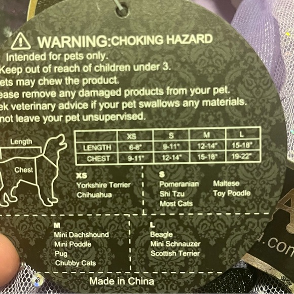 PawPatu Purple Butterfly/Fairy XSmall Dog Costume NWT - Picture 7 of 9